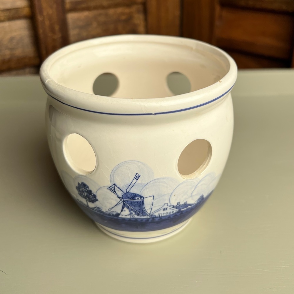 Delfs Blauw Holland Blue & White Bulb/Air plants/succulents pot. Vintage 💙💙💙 - Picture 8 of 10